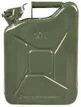 گالن فلزی سبز رنگ KNP مدل Jerry Can با ظرفیت 10 لیتر، یک راه حل قابل اعتماد، بادوام و کاربرپسند برای ذخیره سازی و حمل و نقل سوخت در مقیاس متوسط است.