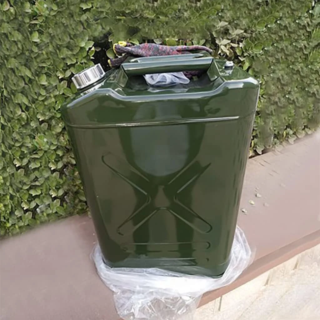 XHGRQAS گالن سوخت فلزی قابل حمل 10 لیتری، ضد زنگ و ضد نشت، بادوام، مناسب برای گازوئیل، ذخیره سازی خانگی، مسافرت، کمپینگ، مخزن بنزین، 10 لیتر