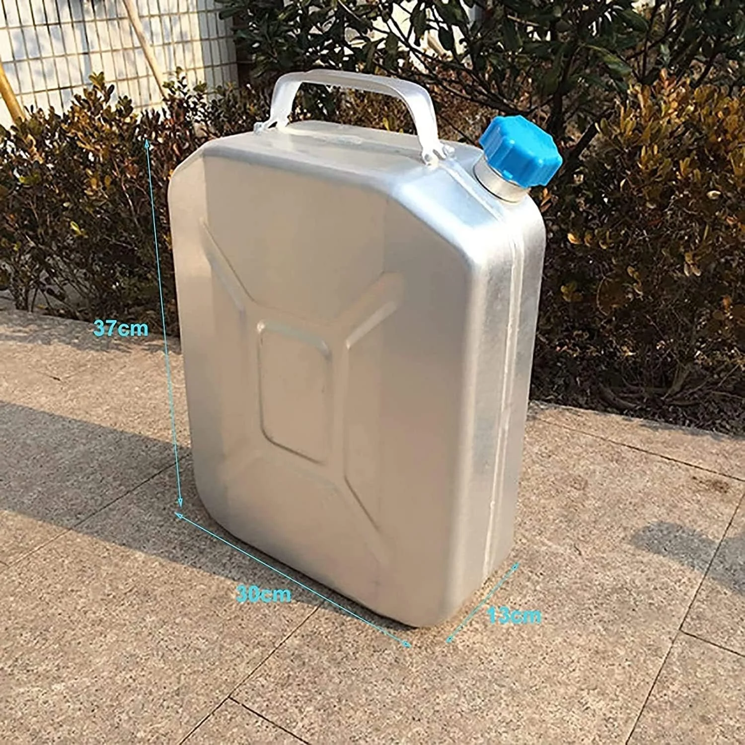 گالن بنزین XHGRQAS، گالن سوخت، گالن بنزین 10 لیتری/20 لیتری آلومینیومی نقره ای، ظروف بنزین، نفت، گازوئیل (سایز: 20 لیتر)
