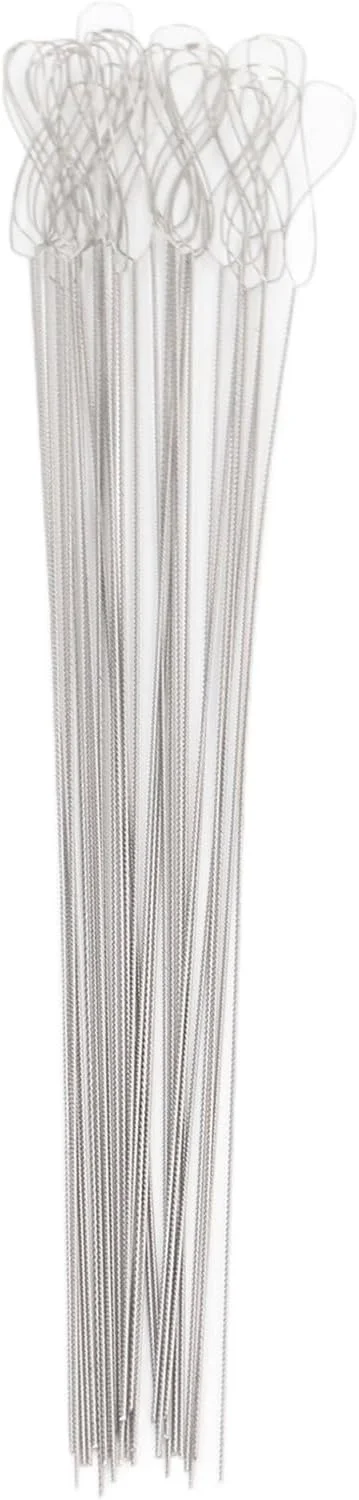 Vomeko سوزن های سیم پیچ خورده 30 عددی، سوزن های مهره دوزی، سوزن های مهره دوزی پیچ خورده، سوزن نخ کشی مهره دوزی فولاد ضد زنگ انعطاف پذیر با چشم بزرگ برای ساخت جواهرات