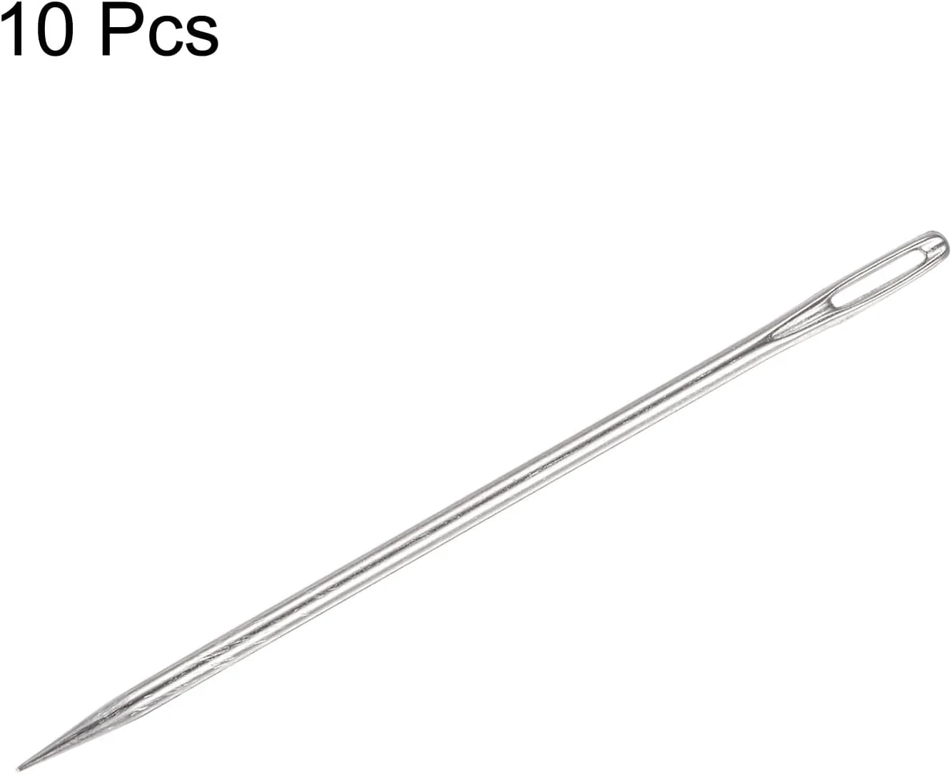 یوکسل 10 عدد سوزن روکش مبلمان 4 اینچی، سوزن های دوخت چشم بزرگ، سوزن های خیاطی دستی مستقیم فولاد ضد زنگ برای خیاطی دستی خانگی چرم، ملیله دوزی، تاپستری، تسمه، فرش