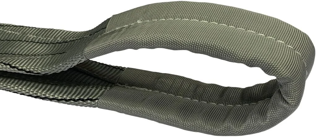 بند اسلینگ تخت دو لایه KNP 4M با چشمی، تسمه بالابر پلی استر سنگین و قوی Sangbing، طوسی بند اسلینگ تخت دو لایه KNP 4M با چشمی، تسمه بالابر پلی استر سنگین و قوی Sangbing، طوسی