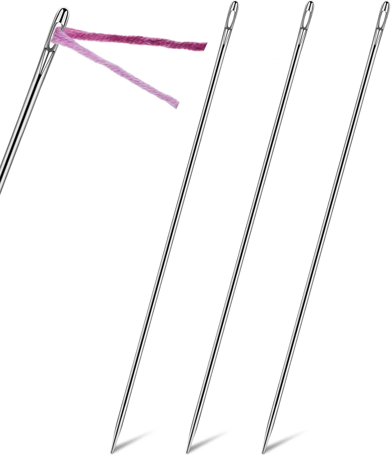 3 عدد سوزن روکش دوزی 30 سانتی متری، سوزن های خیاطی فوق العاده بلند برای صنایع دستی، سوزن روکش دوزی دستی مستقیم از جنس استیل ضد زنگ برای تافتینگ، تسمه کشی، لبه های دوخت و بخیه زدن از طریق لایه گذاری، پروژه های هنری 3 عدد سوزن روکش دوزی 30 سانتی متری، سوزن های خیاطی فوق العاده بلند برای صنایع دستی، سوزن روکش دوزی دستی مستقیم از جنس استیل ضد زنگ برای تافتینگ، تسمه کشی، لبه های دوخت و بخیه زدن از طریق لایه گذاری، پروژه های هنری