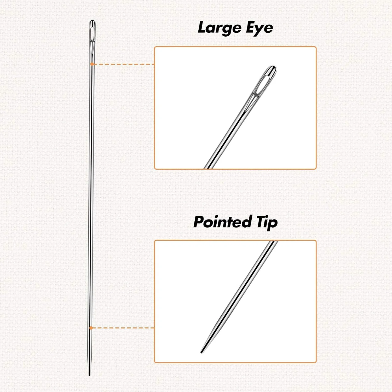 3 عدد سوزن روکش دوزی 30 سانتی متری، سوزن های خیاطی فوق العاده بلند برای صنایع دستی، سوزن روکش دوزی دستی مستقیم از جنس استیل ضد زنگ برای تافتینگ، تسمه کشی، لبه های دوخت و بخیه زدن از طریق لایه گذاری، پروژه های هنری