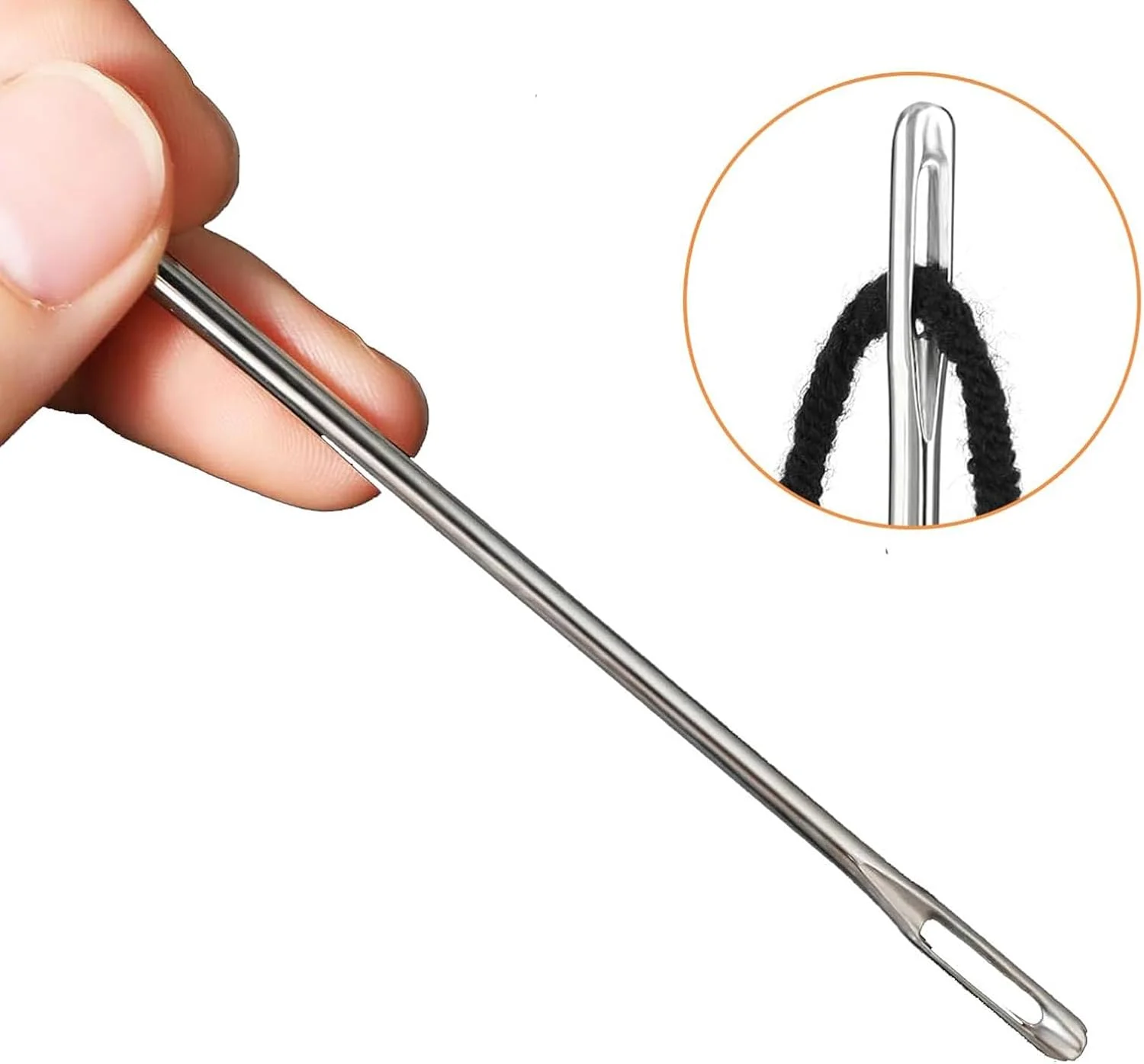 سوزن روکش دوزی، 3 عدد سوزن خیاطی 12 اینچی با چشم بزرگ 3 میلی متری، سوزن رفو ظریف، مناسب برای پروژه های صنایع دستی خیاطی دستی خانگی، عروسک سازی، تافتينگ، سوزن های خیاطی دستی