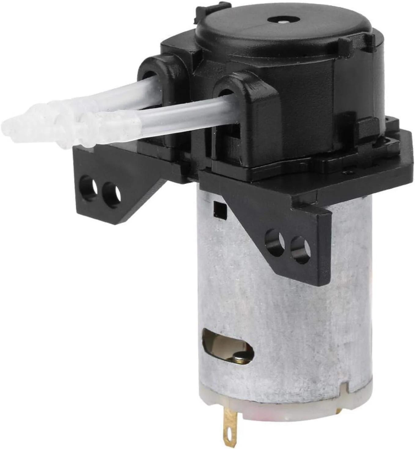 پمپ دوزینگ DC12V/24V پمپ پریستالتیک DIY هد لوله پریستالتیک برای تجزیه و تحلیل شیمیایی آزمایشگاهی آکواریوم (مشکی 1)