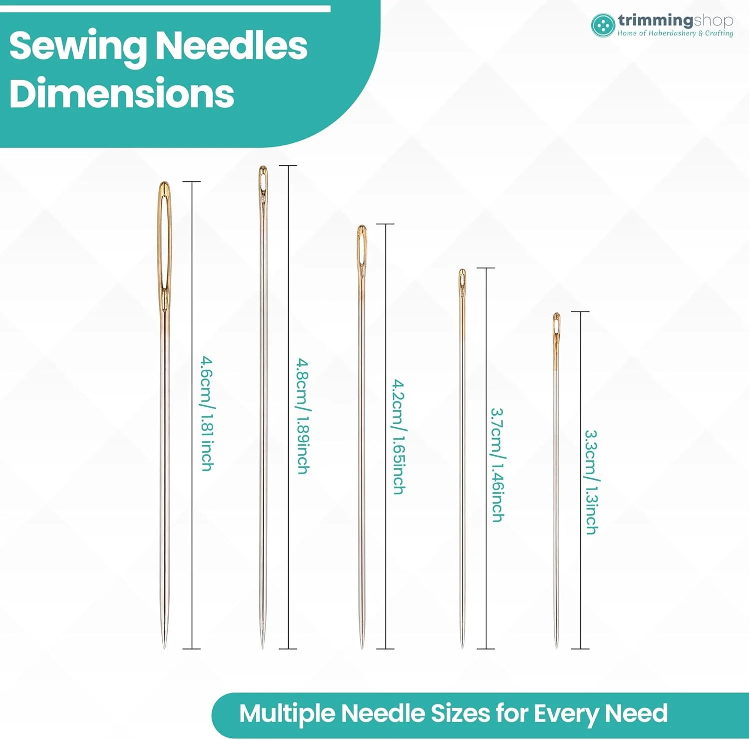 مجموعه 30 عددی سوزن خیاطی دستی متنوع تریمینگ شاپ - سوزن های فولادی ضد زنگ در جعبه گرد برای لحاف دوزی، گلدوزی، ملیله دوزی، خیاطی - بسته سوزن با اندازه های مختلف برای هنرهای خیاطی و صنایع دستی