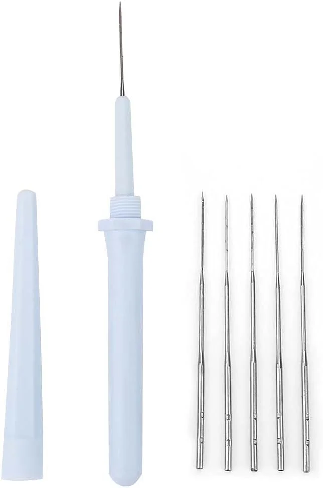 ابزار سوزن دوزی TISTIK، ابزار سوزن نمدی استفاده آسان و عملکرد آسان با 5 عدد سوزن قابل تعویض برای مبتدیان و علاقه مندان به خیاطی حرفه ای برای نخ ها