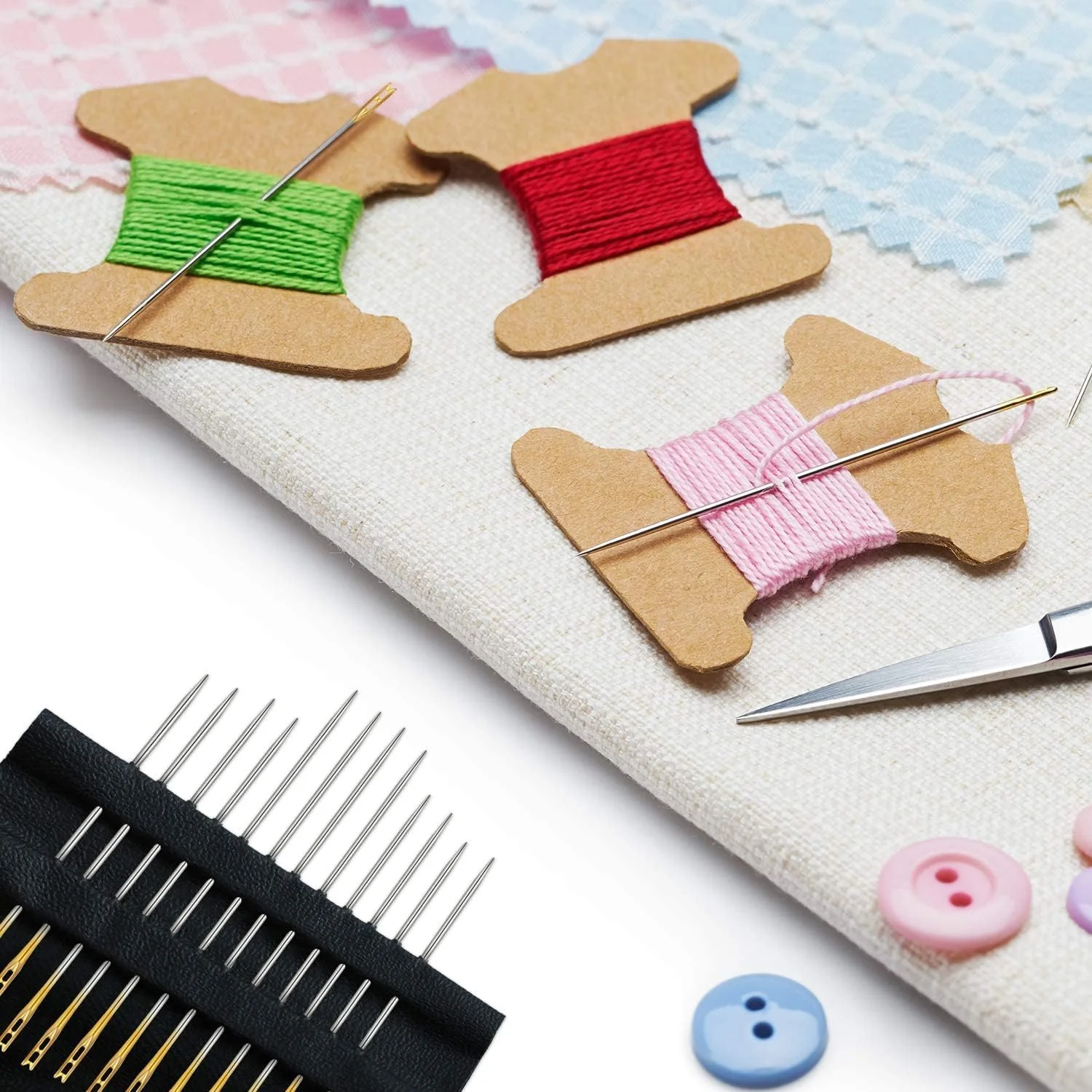 سوزن های خود نخ SYGA، سوزن های خیاطی برای لوازم جانبی کارهای سوزنی دست ساز DIY، ابزار خیاطی (بسته 12 عددی)