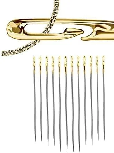 48 عدد سوزن خود نخ کن، سوزن های نابینایان در 3 سایز 1.42 اینچ / 1.5 اینچ / 1.65 اینچ، سوزن های بخیه دستی متنوع برای خیاطی و گلدوزی DIY طلایی 48 عدد سوزن خود نخ کن، سوزن های نابینایان در 3 سایز 1.42 اینچ / 1.5 اینچ / 1.65 اینچ، سوزن های بخیه دستی متنوع برای خیاطی و گلدوزی DIY طلایی