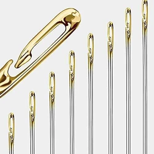 48 عدد سوزن خود نخ کن، سوزن های نابینایان در 3 سایز 1.42 اینچ / 1.5 اینچ / 1.65 اینچ، سوزن های بخیه دستی متنوع برای خیاطی و گلدوزی DIY طلایی 48 عدد سوزن خود نخ کن، سوزن های نابینایان در 3 سایز 1.42 اینچ / 1.5 اینچ / 1.65 اینچ، سوزن های بخیه دستی متنوع برای خیاطی و گلدوزی DIY طلایی