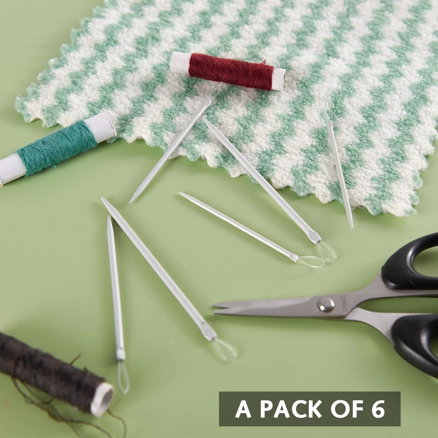 ست 6 عددی سوزن نخ نایلونی، نخکش کاموا، سوزن پشمدوزی چشمبزرگ، ابزار بافت نخ و کاموا، سوزن خیاطی کاموا، سوزن بافتنی ژاکت ست 6 عددی سوزن نخ نایلونی، نخکش کاموا، سوزن پشمدوزی چشمبزرگ، ابزار بافت نخ و کاموا، سوزن خیاطی کاموا، سوزن بافتنی ژاکت