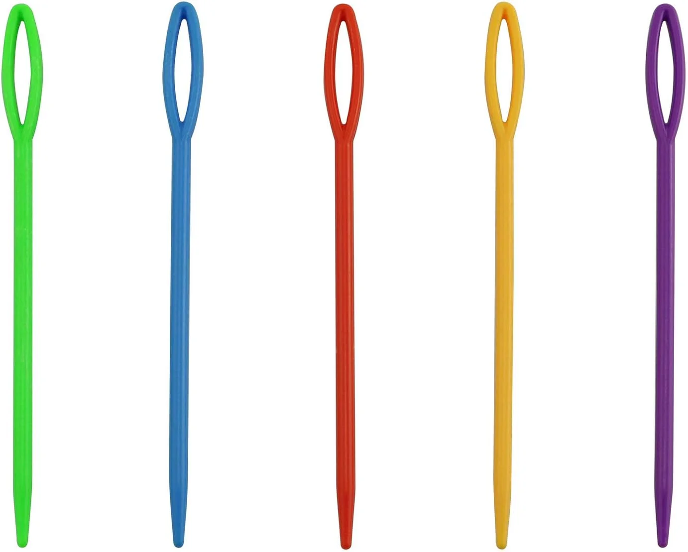 سوزن های پلاستیکی بندکشی Tegg، 50 عددی، 3.5 اینچی، سوزن های پلاستیکی ایمن با چشم بزرگ برای دوخت صنایع دستی دست ساز