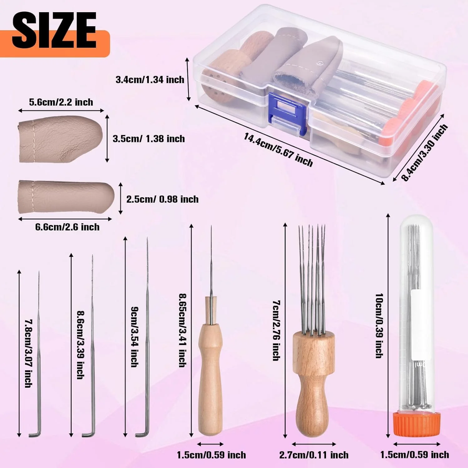 مجموعه ابزار نمد دوزی SPEEDWOX شامل سوزن های نمد دوزی، نگهدارنده سوزن، دسته چوبی، انگشتانه و بطری های نگهداری سوزن - 47 قطعه مجموعه ابزار نمد دوزی SPEEDWOX شامل سوزن های نمد دوزی، نگهدارنده سوزن، دسته چوبی، انگشتانه و بطری های نگهداری سوزن - 47 قطعه