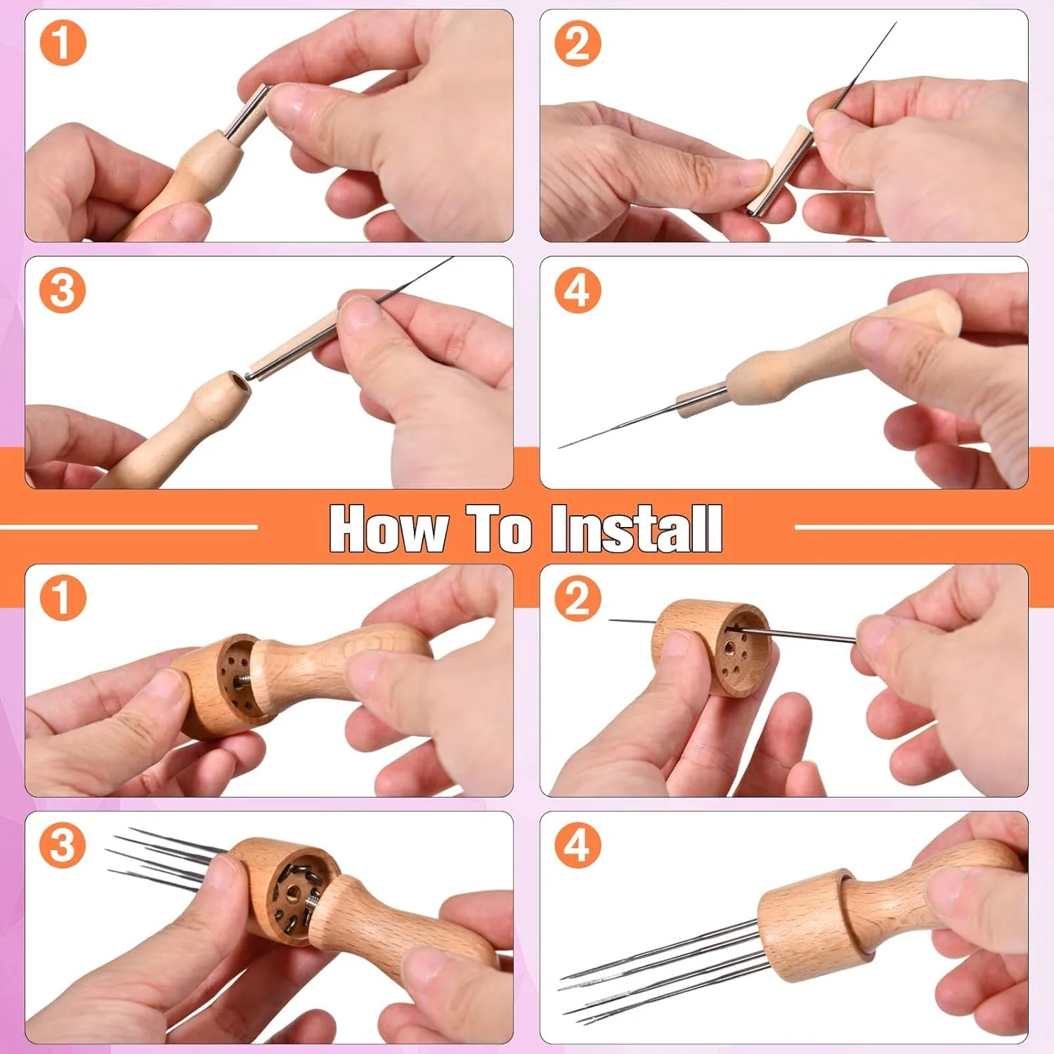 مجموعه ابزار نمد دوزی SPEEDWOX شامل سوزن های نمد دوزی، نگهدارنده سوزن، دسته چوبی، انگشتانه و بطری های نگهداری سوزن - 47 قطعه مجموعه ابزار نمد دوزی SPEEDWOX شامل سوزن های نمد دوزی، نگهدارنده سوزن، دسته چوبی، انگشتانه و بطری های نگهداری سوزن - 47 قطعه