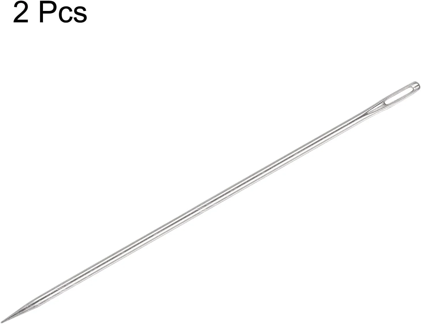 سوزن های روکش دوزی نقشه منبع 2 عددی چشم بزرگ بسیار بلند 6 اینچی سوزن های خیاطی سوزن های دستی مستقیم آسان برای نخ کردن فولاد ضد زنگ برای چرم مبلمان