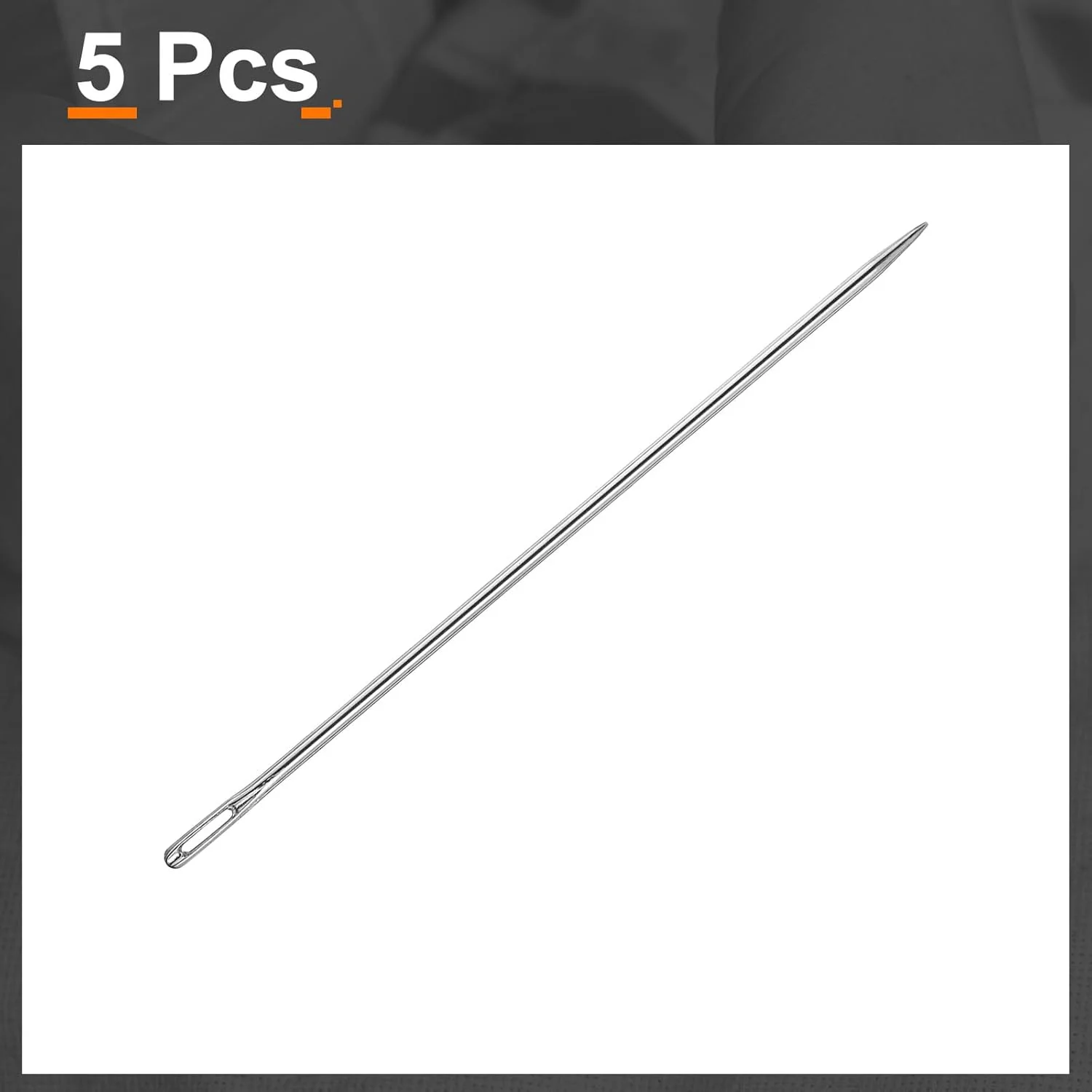 سورسینگ مپ 5 عدد سوزن روکش دوزی قطر 3 میلی متر 150 میلی متر (5.91 اینچ) سوزن های دستی دوخت چشم بزرگ فوق العاده بلند استیل ضد زنگ برای چرم، ملیله دوزی، گلدوزی، تافتینگ، نوار بافی