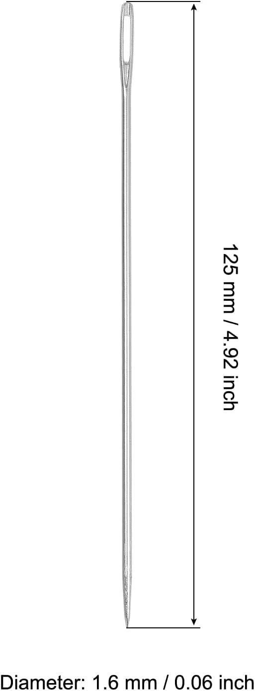 سورسینگ مپ سوزن های خیاطی بلند و مستقیم سوزن های مهره دوزی گلدوزی استیل ضد زنگ 4.92 اینچ 20 عدد