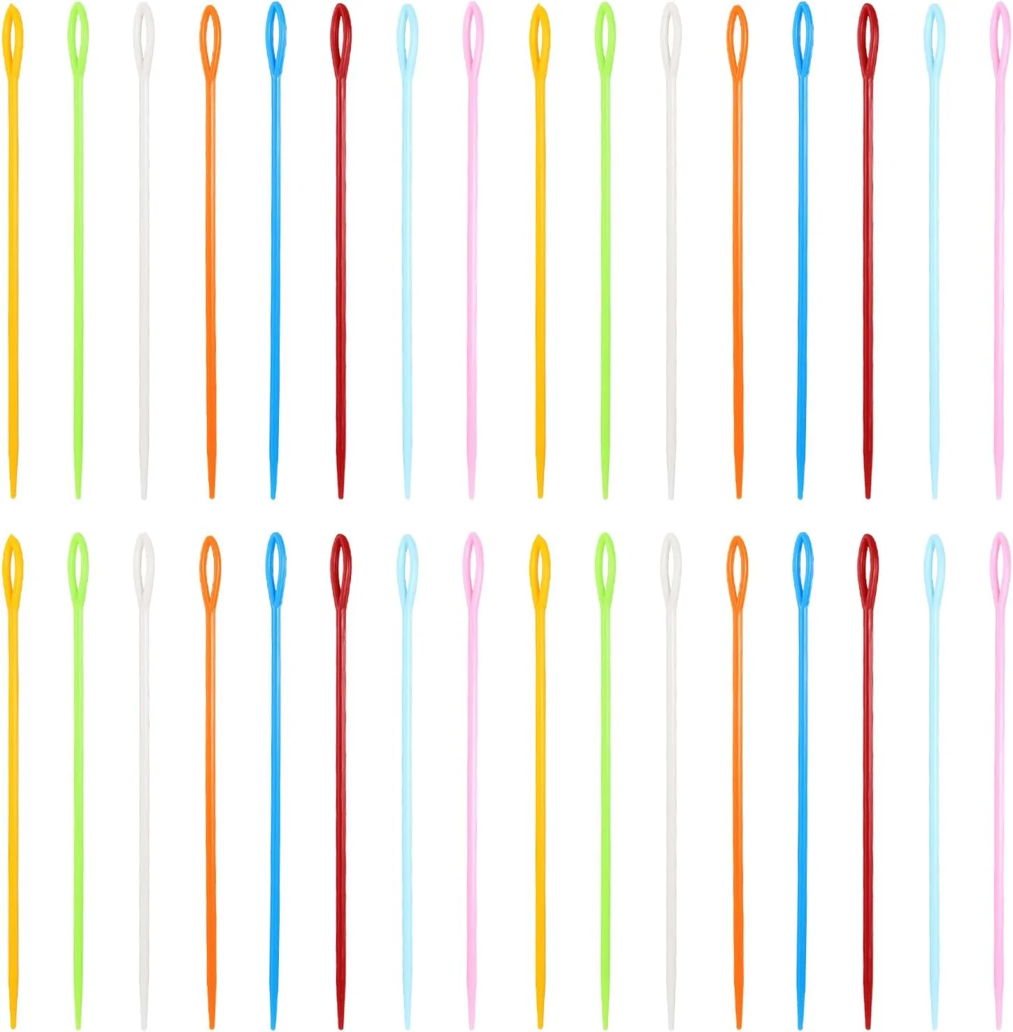 sourcing map 50 عدد سوزن پلاستیکی خیاطی 5.9 اینچی، سوزن های پلاستیکی چشم بزرگ، سوزن های گلدوزی نخ توری، سوزن های آموزشی برای خیاطی DIY صنایع دستی دست ساز، رنگ های مخلوط sourcing map 50 عدد سوزن پلاستیکی خیاطی 5.9 اینچی، سوزن های پلاستیکی چشم بزرگ، سوزن های گلدوزی نخ توری، سوزن های آموزشی برای خیاطی DIY صنایع دستی دست ساز، رنگ های مخلوط