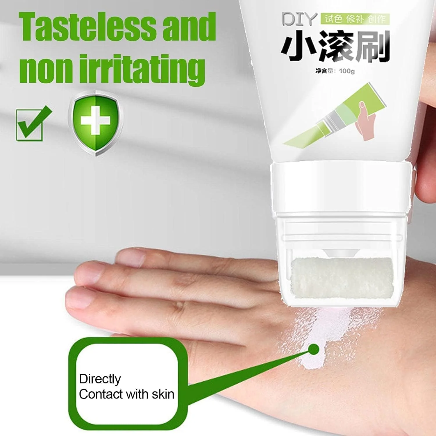 غلطک کوچک برای ترمیم دیوار، غلطک خمیر تعمیر دیوار، قلم موی رنگ آمیزی مجدد دیوار خشک برای بازسازی دیوار (سفید)