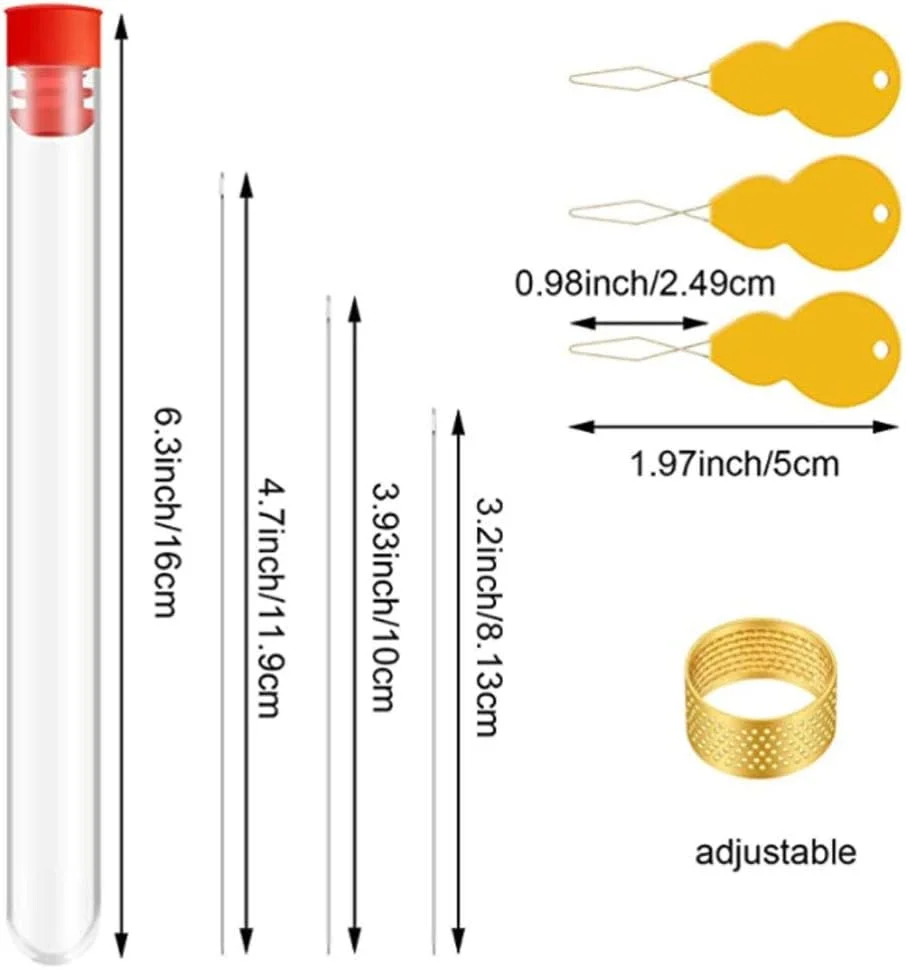 سوزن های مهره دوزی خیلی ظریف SOFEA، 65 عددی در 3 سایز مختلف به همراه سوزن نخ کن