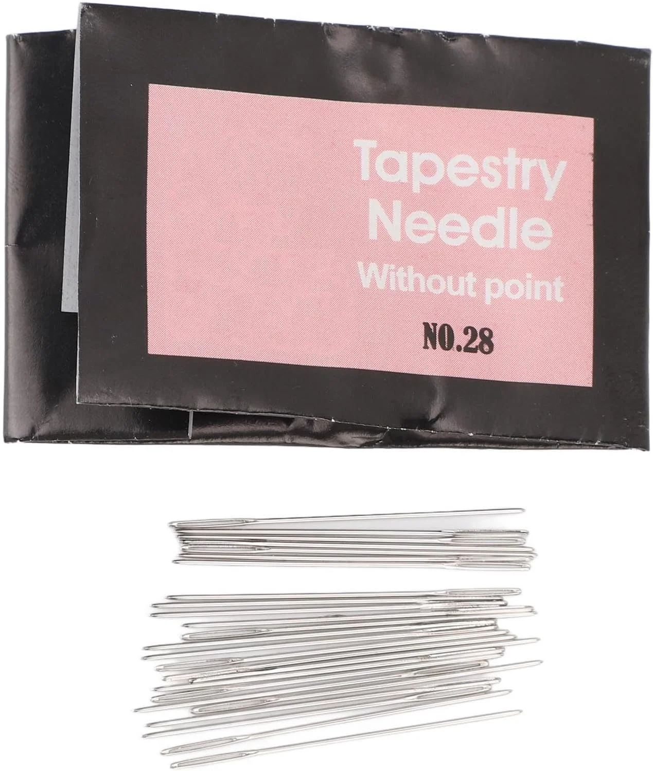سوزن های خیاطی ضخیم و چشم بزرگ، بسته 25 عددی استیل ضد زنگ، بدون نوک برای گلدوزی دستی (شماره 28)