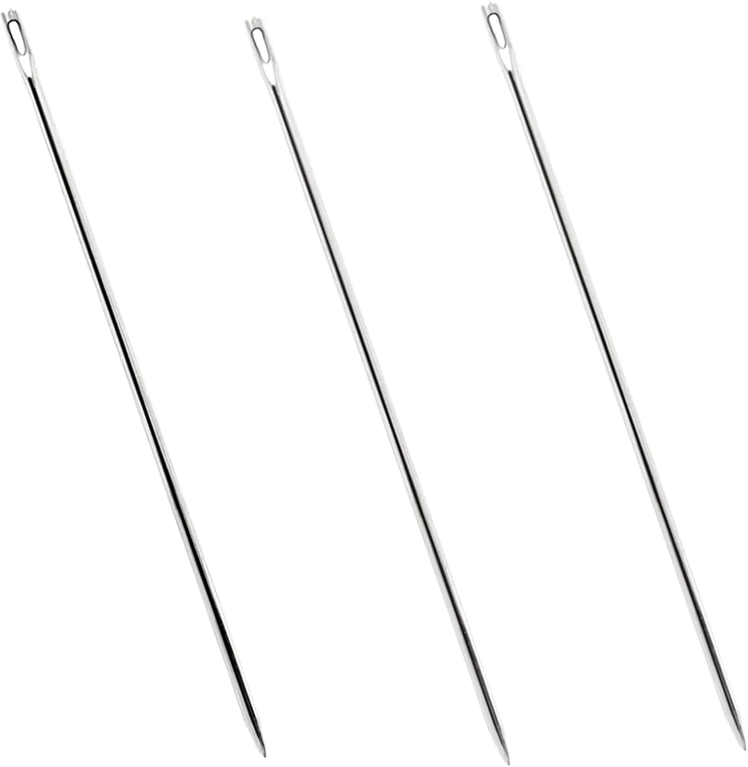 ست 3 عددی سوزن های خیاطی دستی چشم بزرگ 12 اینچی برای پروژه های صنایع دستی خانگی و DIY