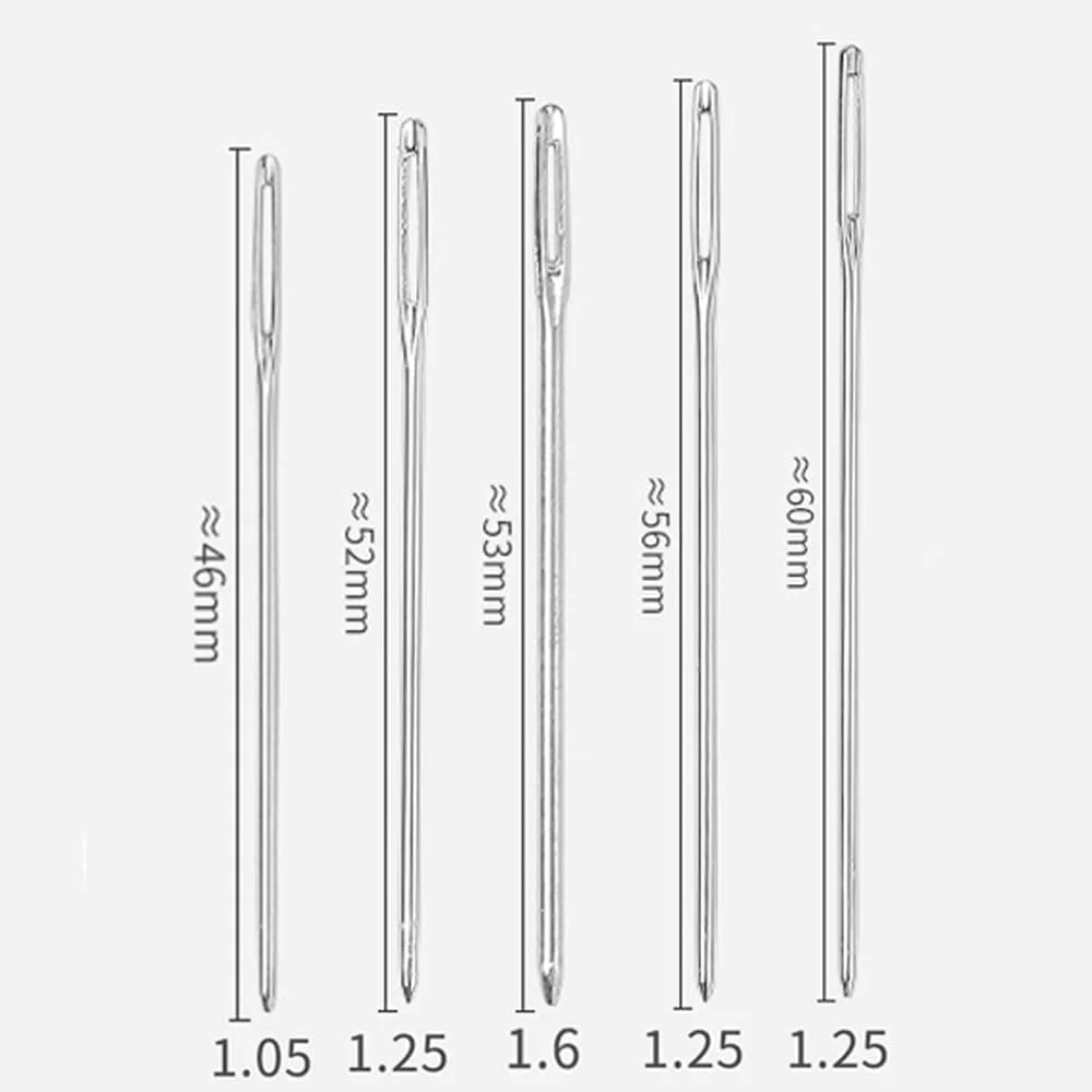 ست سوزن خیاطی دستی 30 عددی، ست سوزن خیاطی دسته دار، سوزن های گلدوزی در اندازه های مختلف مناسب برای خیاطی دستی (کیت سوزن های چشم بزرگ 25 عددی)