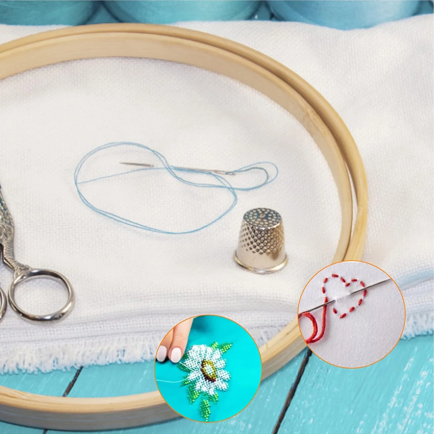 20 عدد سوزن خیاطی چشم بزرگ نقره ای، سوزن های لحاف دوزی با نوک گرد و چشم بزرگ برای گلدوزی خیاطی، طول 52 میلی متر