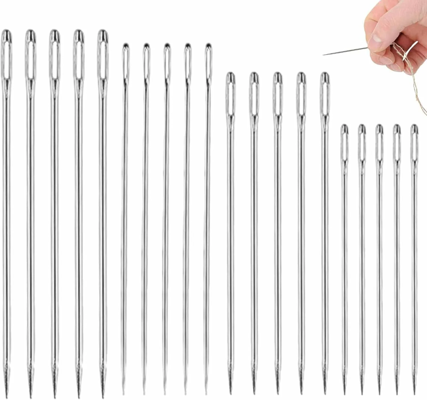 سوزن خیاطی بلند چشم بزرگ، 20 عدد سوزن گلدوزی چشم بزرگ، 4 سایز سوزن دوخت نوک تیز، 60 میلی متر، 75 میلی متر، 89 میلی متر، 100 میلی متر، سوزن خیاطی، سوزن وصله سوزن خیاطی بلند چشم بزرگ، 20 عدد سوزن گلدوزی چشم بزرگ، 4 سایز سوزن دوخت نوک تیز، 60 میلی متر، 75 میلی متر، 89 میلی متر، 100 میلی متر، سوزن خیاطی، سوزن وصله