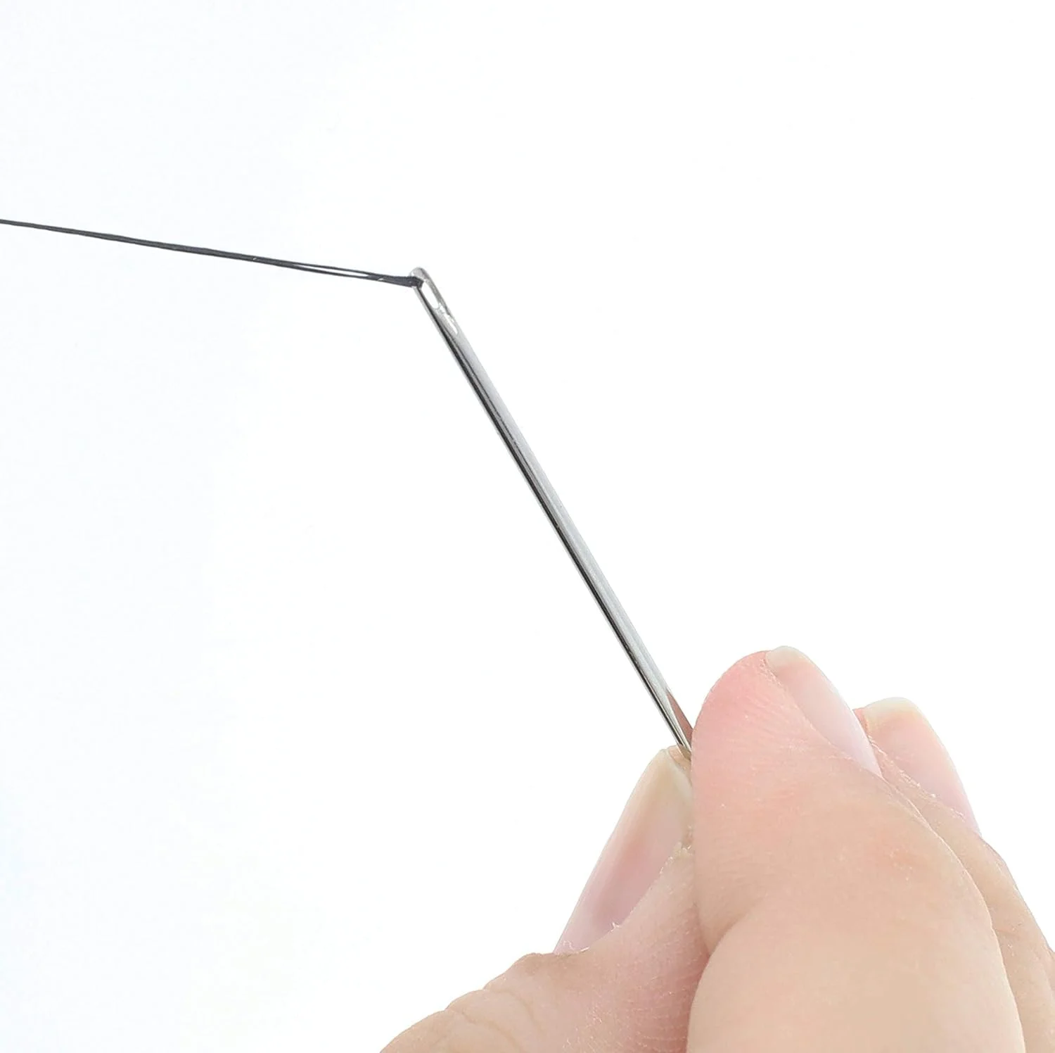 سوزن های زین سازی جان جیمز، سایز 002، طول 54 میلی متر و قطر 1.02 میلی متر، بسته 25 عددی، بزرگ، نوک گرد، مناسب برای تمام کارهای دستی چرمی و تعمیرات زین/لگام