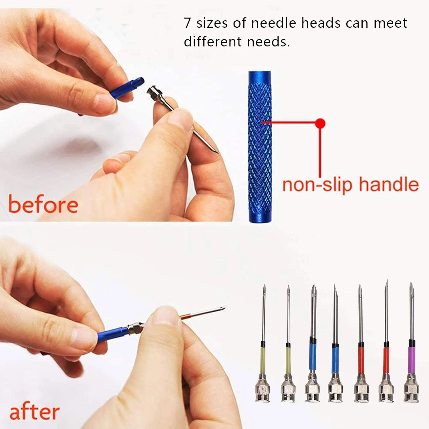 ست قلم گلدوزی حرفه ای RIZGHWOY برای کارهای دستی DIY، ابزار بافتنی سوزنی بادوام برای خیاطی، لوازم جانبی بافندگی برای لباس و دکوراسیون منزل