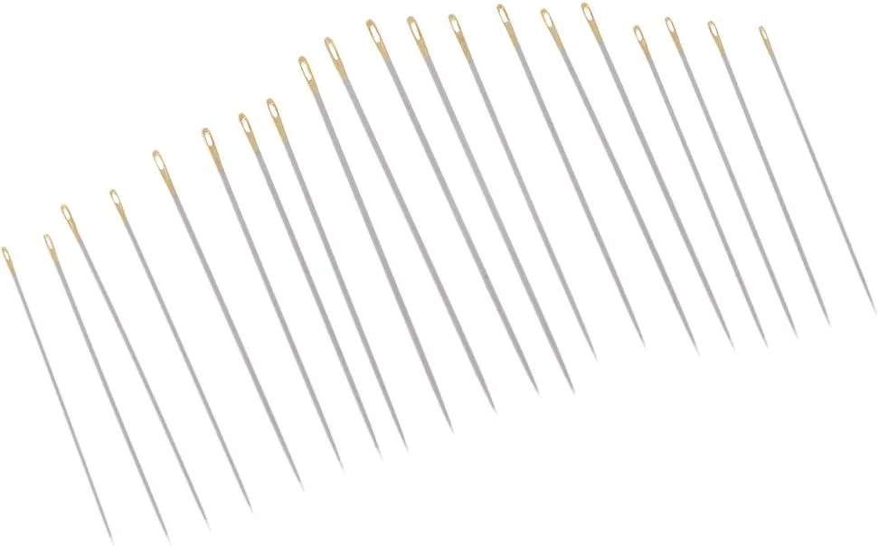 20 عدد سوزن خیاطی فلزی لحاف دوزی با قطرهای مختلف 0.5mm 0.6mm 0.7mm 20 عدد سوزن خیاطی فلزی لحاف دوزی با قطرهای مختلف 0.5mm 0.6mm 0.7mm