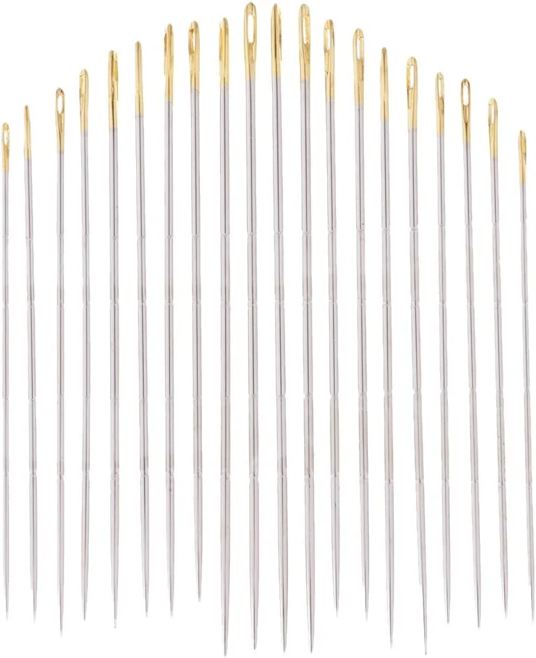 20 عدد سوزن خیاطی فلزی لحاف دوزی با قطرهای مختلف 0.5mm 0.6mm 0.7mm 20 عدد سوزن خیاطی فلزی لحاف دوزی با قطرهای مختلف 0.5mm 0.6mm 0.7mm