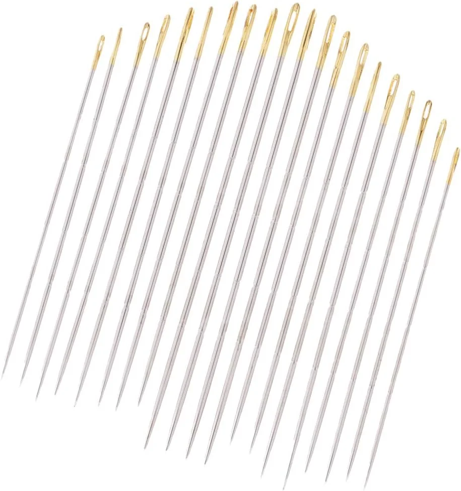 20 عدد سوزن خیاطی فلزی لحاف دوزی با قطرهای مختلف 0.5mm 0.6mm 0.7mm