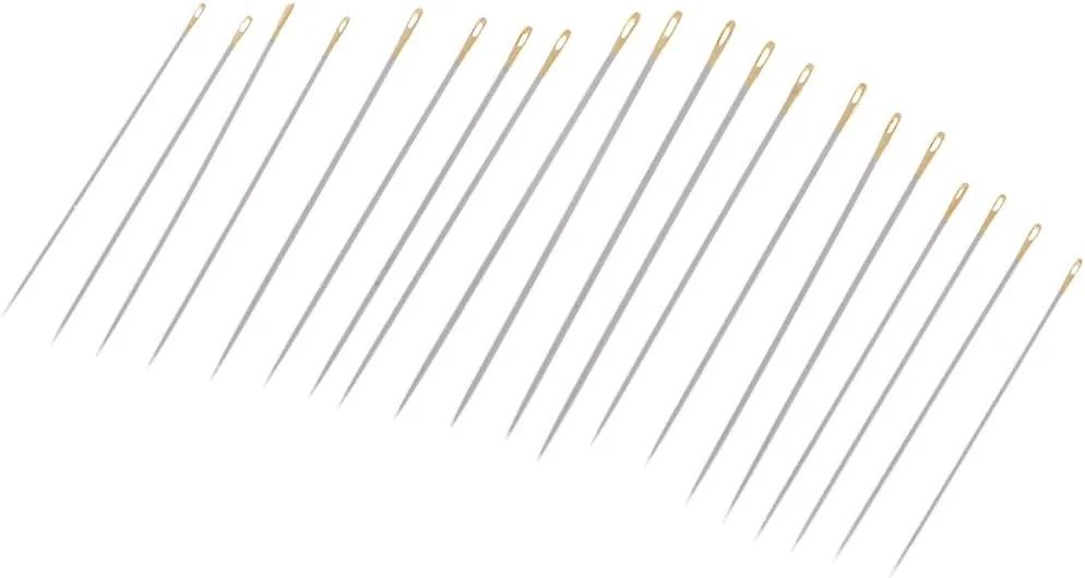 20 عدد سوزن خیاطی فلزی لحاف دوزی با قطرهای مختلف 0.5mm 0.6mm 0.7mm 20 عدد سوزن خیاطی فلزی لحاف دوزی با قطرهای مختلف 0.5mm 0.6mm 0.7mm