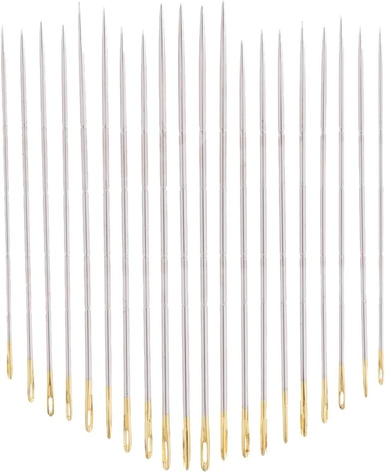 20 عدد سوزن خیاطی فلزی لحاف دوزی با قطرهای مختلف 0.5mm 0.6mm 0.7mm 20 عدد سوزن خیاطی فلزی لحاف دوزی با قطرهای مختلف 0.5mm 0.6mm 0.7mm