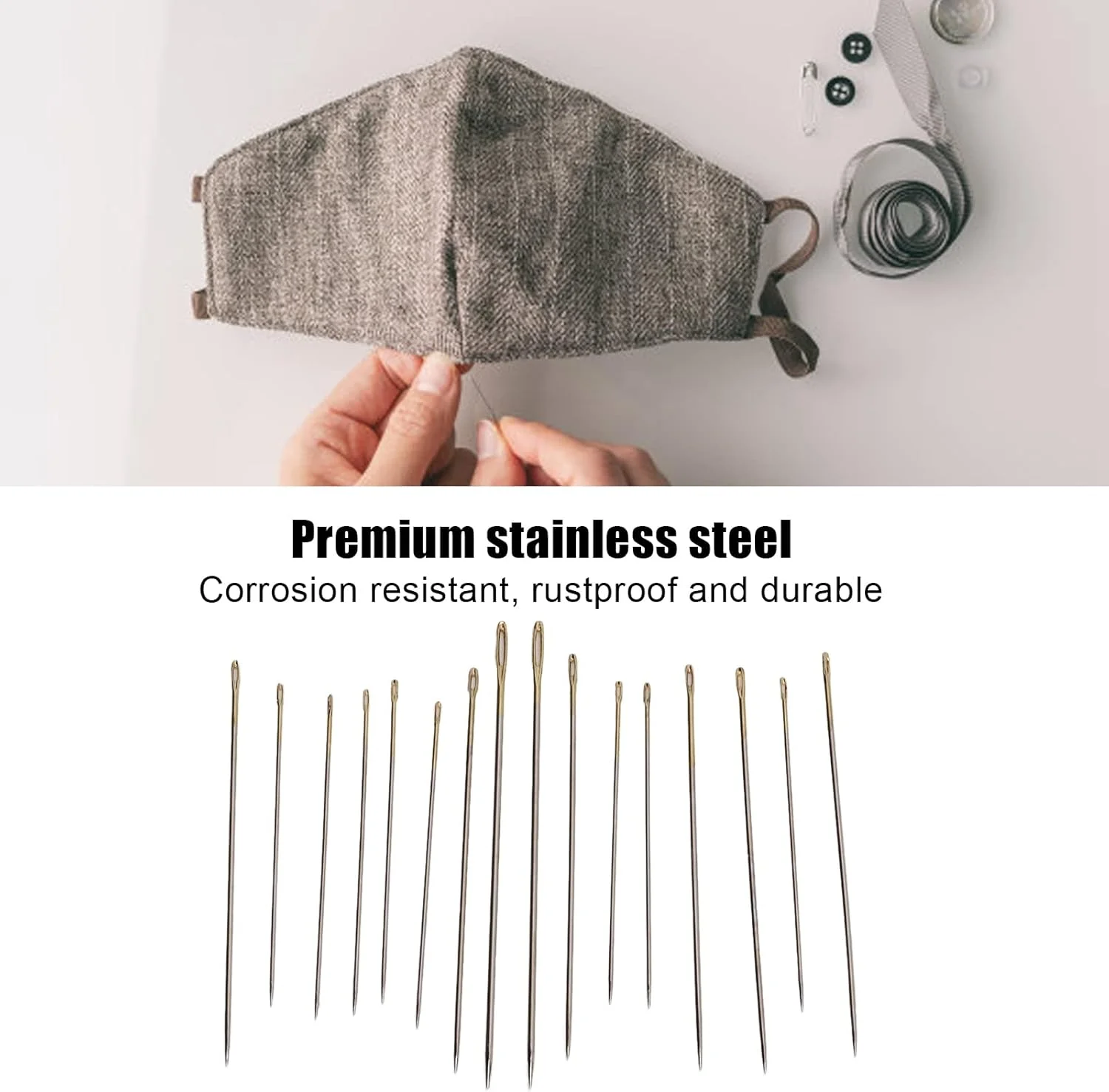 XBAILAZ 10 ست سوزن خیاطی دستی، سوزن های لحاف دوزی دستی سوزن های نوک جهانی برای تکمیل پروژه های قلاب بافی پارچه چرمی مبلمان XBAILAZ 10 ست سوزن خیاطی دستی، سوزن های لحاف دوزی دستی سوزن های نوک جهانی برای تکمیل پروژه های قلاب بافی پارچه چرمی مبلمان