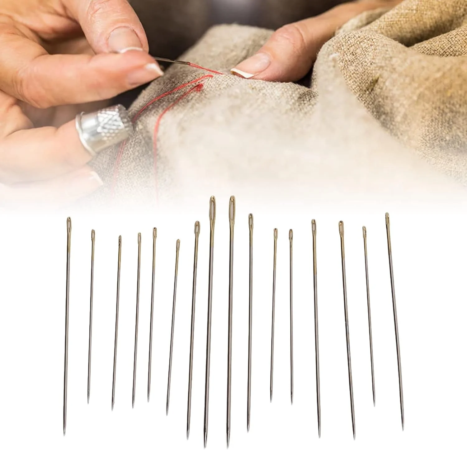 XBAILAZ 10 ست سوزن خیاطی دستی، سوزن های لحاف دوزی دستی سوزن های نوک جهانی برای تکمیل پروژه های قلاب بافی پارچه چرمی مبلمان XBAILAZ 10 ست سوزن خیاطی دستی، سوزن های لحاف دوزی دستی سوزن های نوک جهانی برای تکمیل پروژه های قلاب بافی پارچه چرمی مبلمان