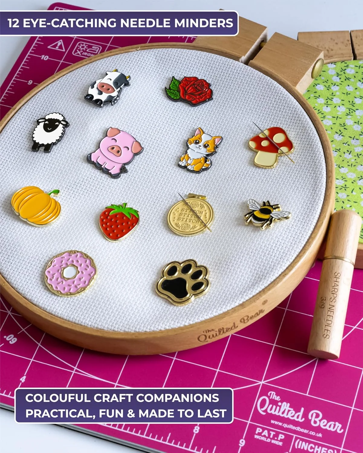 نگهدارنده سوزن خرس لحافی - نگهدارنده سوزن مغناطیسی میناکاری شده برای سوزن های خیاطی، سوزن های گلدوزی، سوزن های کوک - کوک متقاطع نگهدارنده سوزن خرس لحافی - نگهدارنده سوزن مغناطیسی میناکاری شده برای سوزن های خیاطی، سوزن های گلدوزی، سوزن های کوک - کوک متقاطع