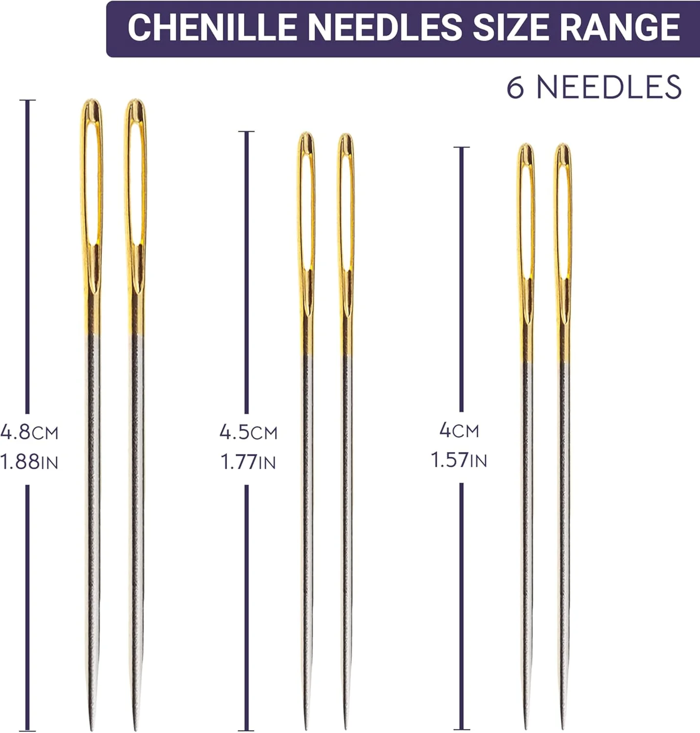 سوزنهای شنل طلایی چشم خرسی لحافی سایزهای 18/20/22 - 6 سوزن شنل نوک تیز چشم بزرگ در جعبه چوبی حکاکی شده ممتاز برای خیاطی دستی و گلدوزی (سایزهای 18/20/22) سوزنهای شنل طلایی چشم خرسی لحافی سایزهای 18/20/22 - 6 سوزن شنل نوک تیز چشم بزرگ در جعبه چوبی حکاکی شده ممتاز برای خیاطی دستی و گلدوزی (سایزهای 18/20/22)