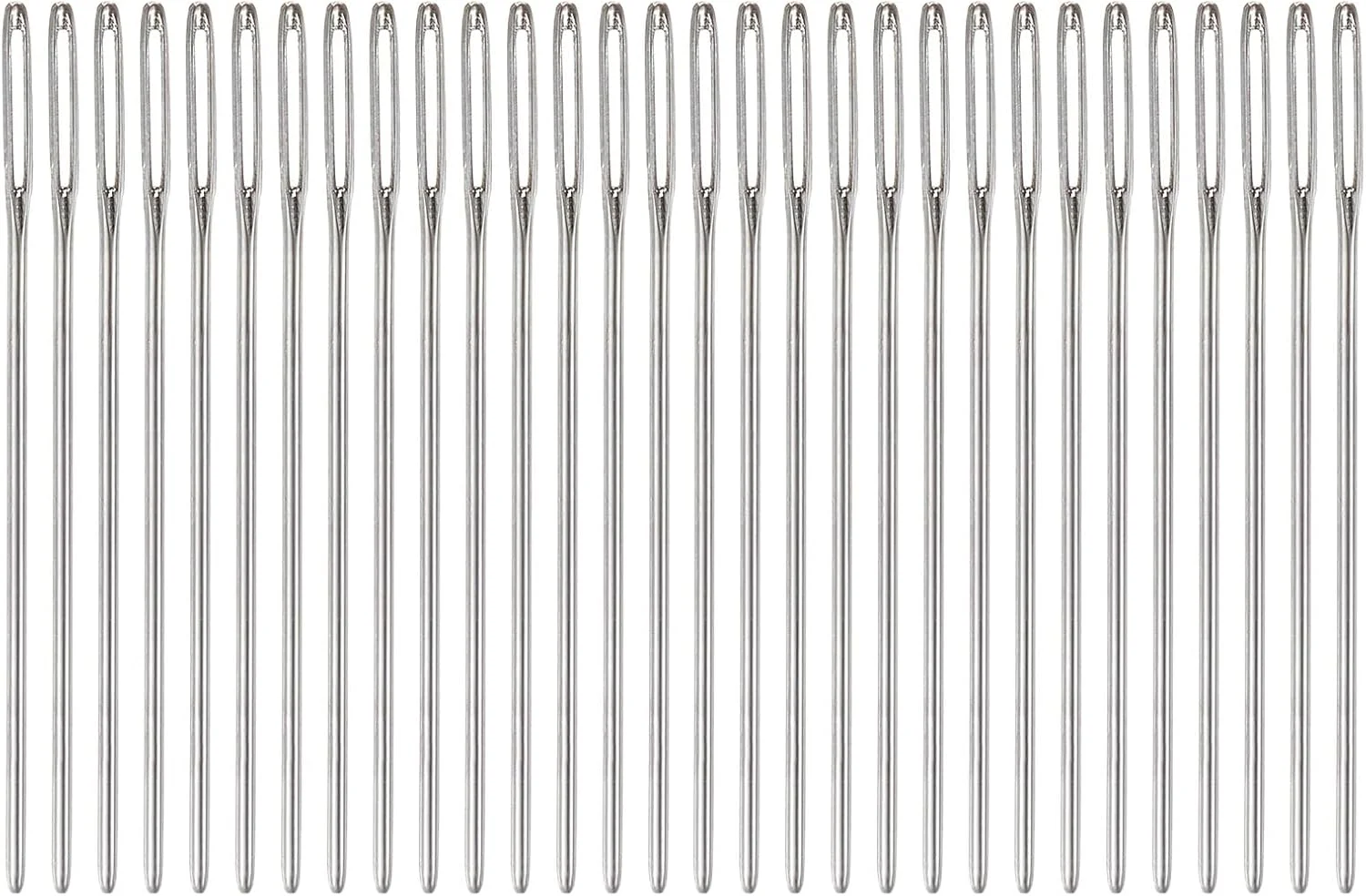 بسته 30 عددی سوزن های ضخیم ته گرد چشم بزرگ QUARKZMAN 2 اینچی، سوزن های گلدوزی برای نخ، خیاطی، بافندگی، بافندگی، فولاد ضد زنگ برای پروژه های قلاب بافی