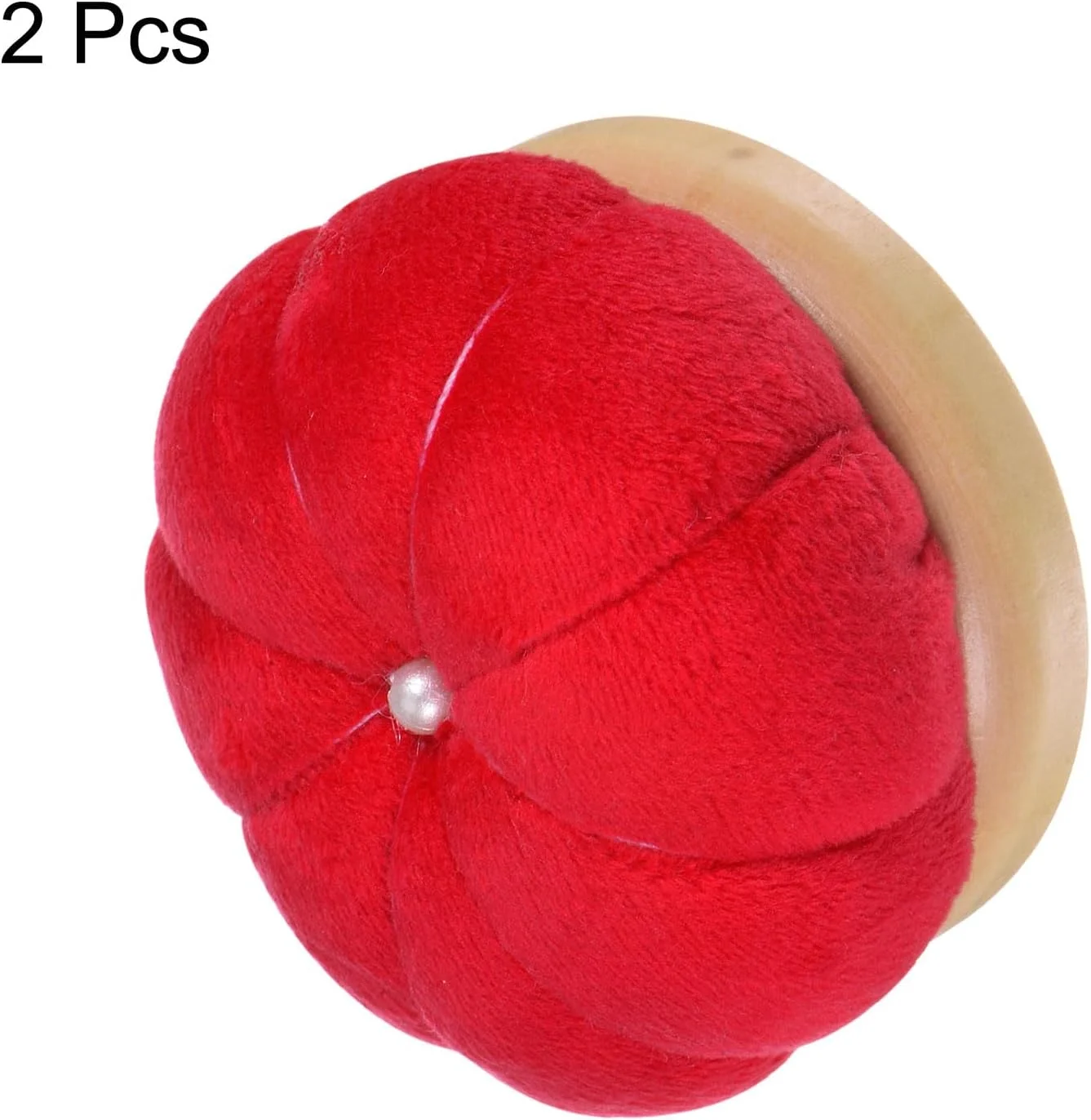 QUARKZMAN 2 عدد پایه چوبی به سبک ژاپنی بالش سوزن گرد بالش سوزن برای خیاطی لحاف دوزی گلدوزی DIY قرمز