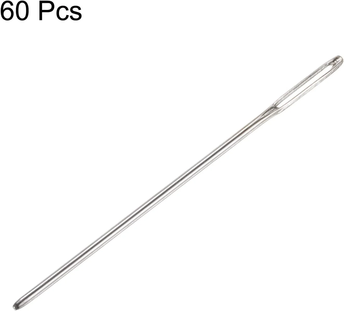 سوزن های ته گرد چشم بزرگ QUARKZMAN 60 2" - سوزن روکش برای خیاطی پشم و بافندگی - فولاد ضد زنگ برای پروژه های قلاب بافی