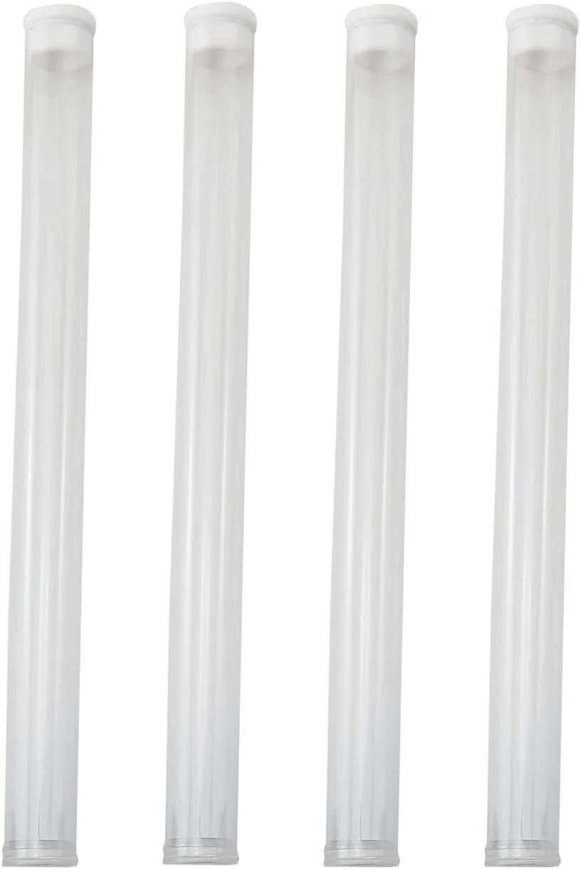 PZRT 4 عدد سوزن گونی لوله ذخیره سازی PVC 12x160 ظرف سوزن خیاطی پلاستیکی شفاف ابزار هنری سوزن برای ذخیره سازی ابزار سخت افزار الکترونیکی روشنایی در فضای باز قطعات کوچک