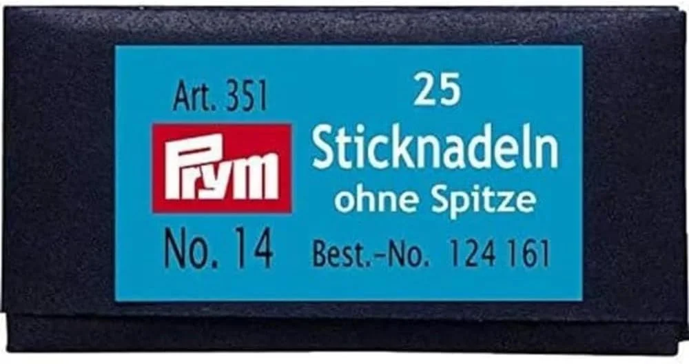 سوزن های گلدوزی Prym، فولاد آلیاژی، نقره ای، شماره 14، 60 x 1.9 میلی متر، 25 عدد