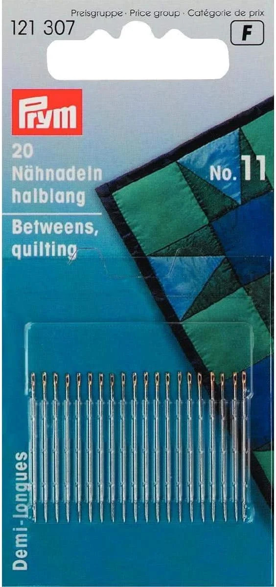 سوزن های لحاف دوزی Prym Betweens، فلزی، نقره ای، 10.5 x 4.9 x 0.2 سانتی متر