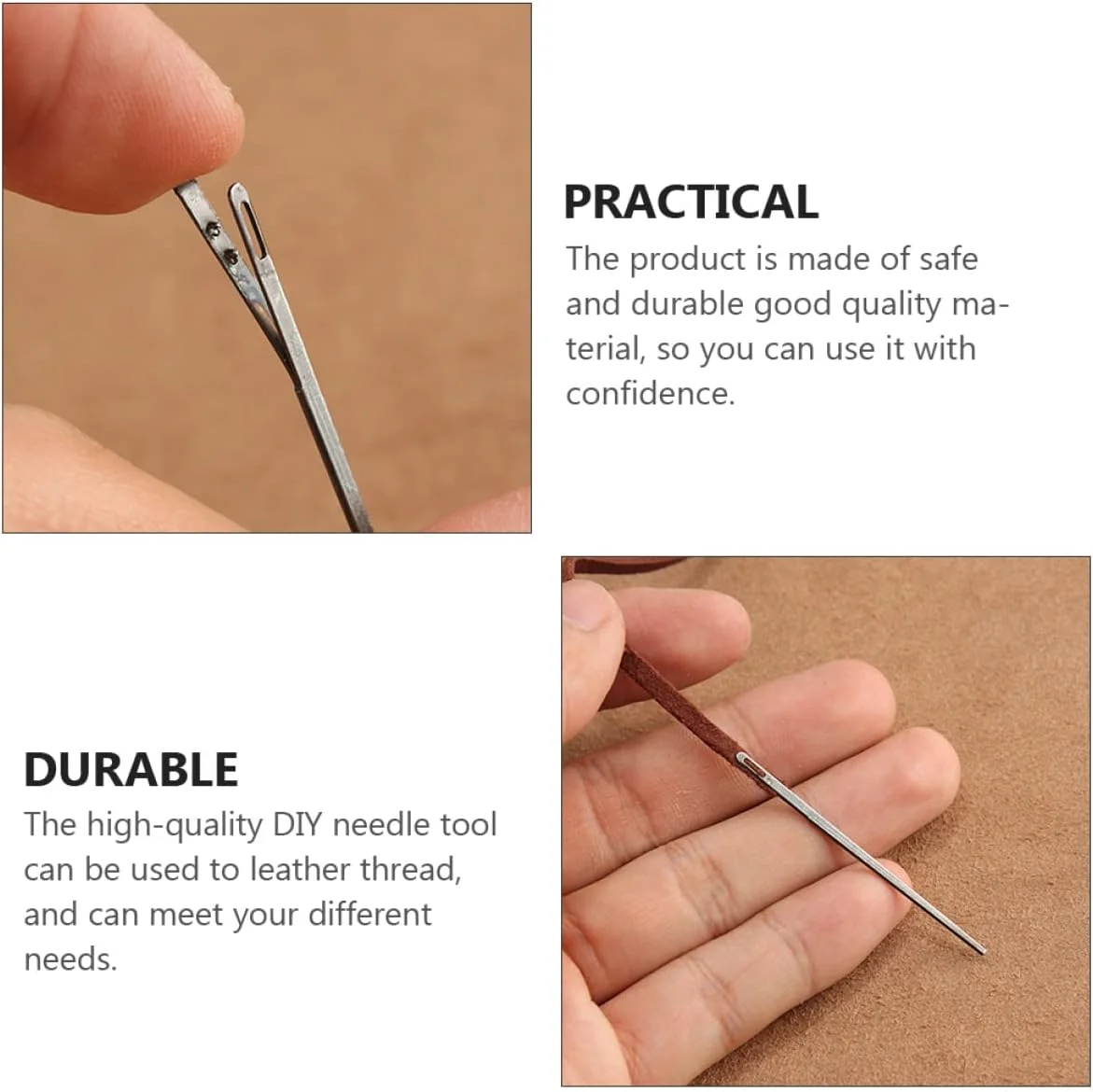 ست 10 عددی سوزن های بخیه زنی حرفه ای برای سوراخ کردن، مناسب برای دوخت نخ DIY، کیت چشمی، ابزار دستی، طناب، بند، صنایع دستی، لوازم چرمی، ابزار مفید برای پروژه های بافت ست 10 عددی سوزن های بخیه زنی حرفه ای برای سوراخ کردن، مناسب برای دوخت نخ DIY، کیت چشمی، ابزار دستی، طناب، بند، صنایع دستی، لوازم چرمی، ابزار مفید برای پروژه های بافت