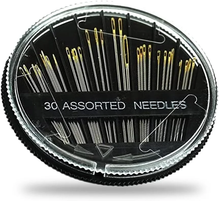 سوزن های ممتاز Needls، سوزن های خیاطی برای خیاطی دستی، بسته 30 عددی سوزن های متنوع با 2 سوزن نخ کن، سوزن های خیاطی، سوزن، 6 طول، سوزن های گلدوزی با سوراخ بزرگ، سوزن های بخیه چشم بزرگ