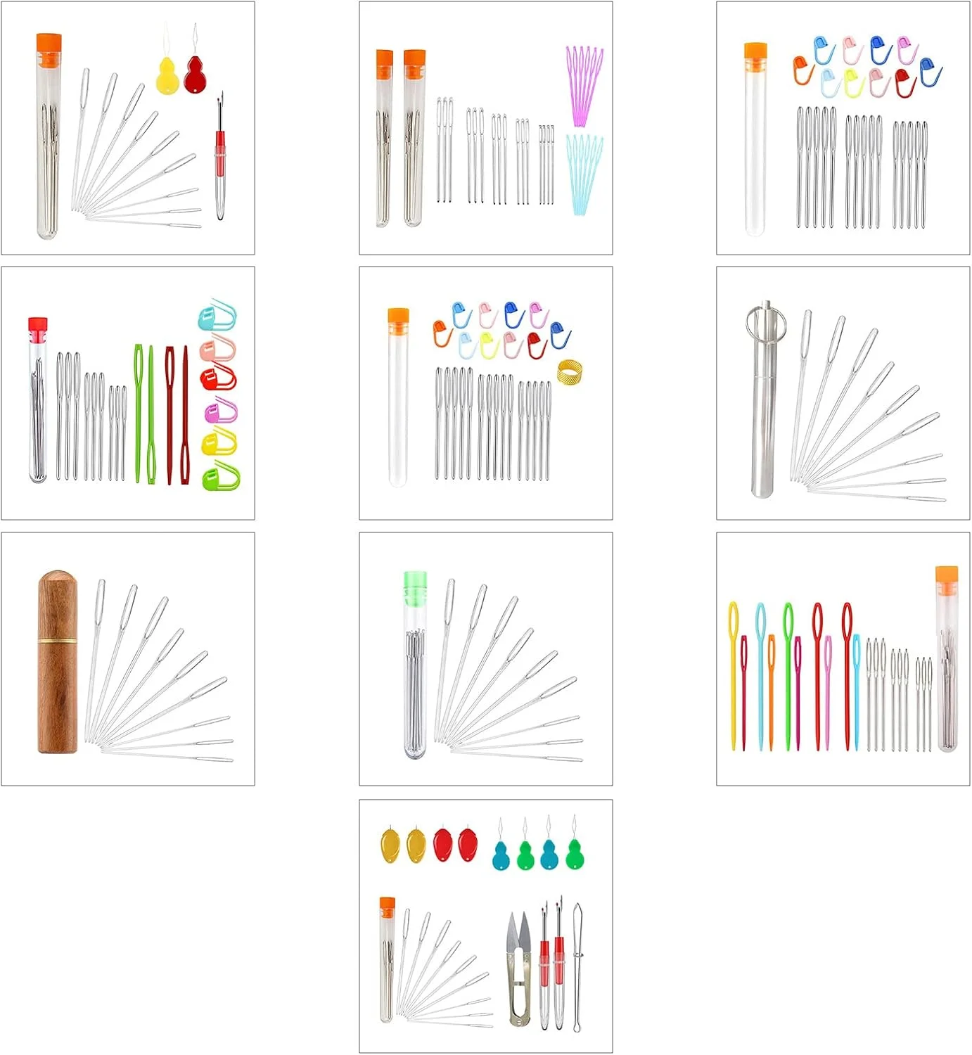 سوزن های گلدوزی چشم بزرگ حرفه ای، سوزن های خیاطی دستی ممتاز برای تعمیرات اضطراری خانگی و فضای باز، لوازم خیاطی، سوزن های چشم بزرگ برای نخ، صنایع دستی خیاطی دستی